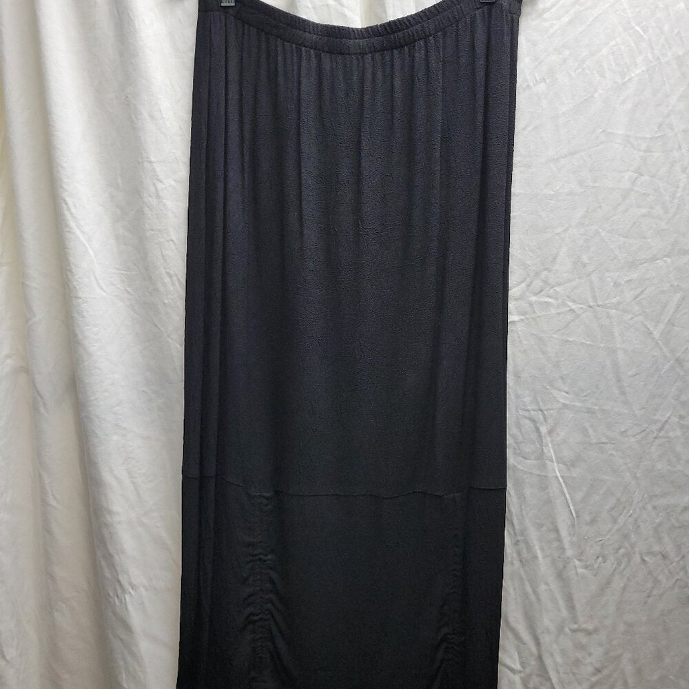 Sophie Finzi Black Pencil Skirt with Drawstring Bottom